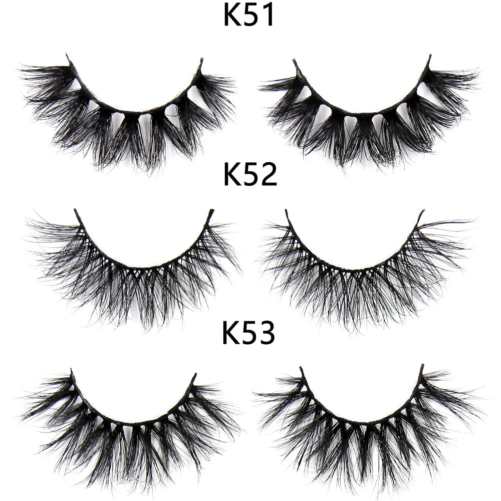 FOXESJI Makeup Eyelashes 3D Mink Eye Lashes Fluffy Soft Wispy Natural Lashes Extension Reusable Fake Lashes Mink False Eyelashes