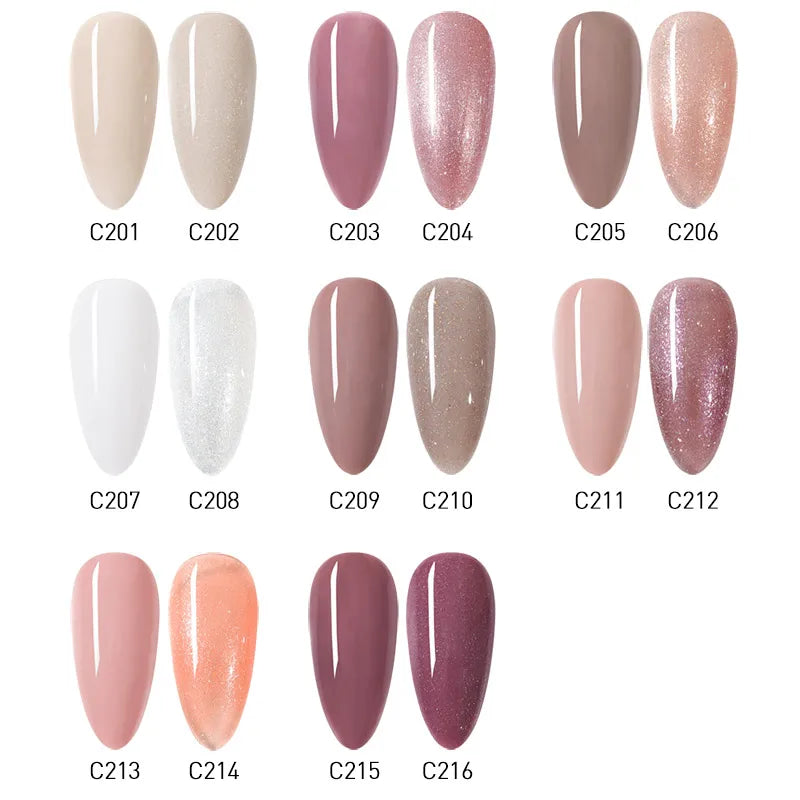 Canni Jelly Pink Nail Gel Polish French Nail Nude Color Gel Varnish Long Wear Diamond No Wipe TopCoat Nail Manicure Nail Lacquer