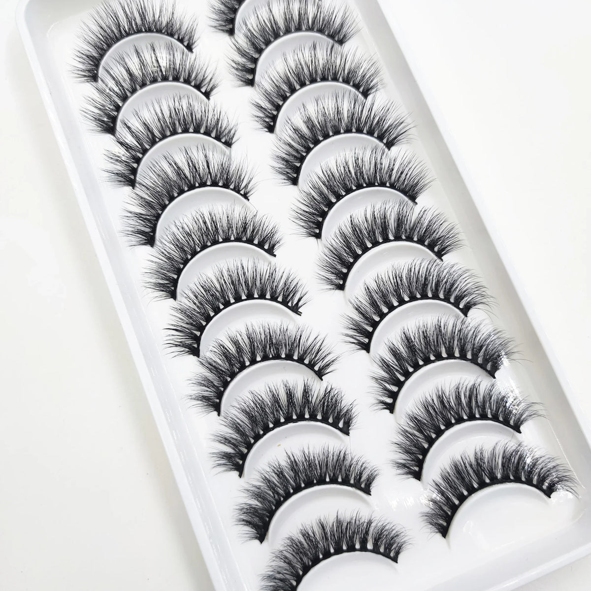 20 Style 10 Pairs Natural 3d Mink Lashes Soft False Eyelashes Cross Messy Dense Eye Lashes Extension Makeup Faux Cils Maquillaje