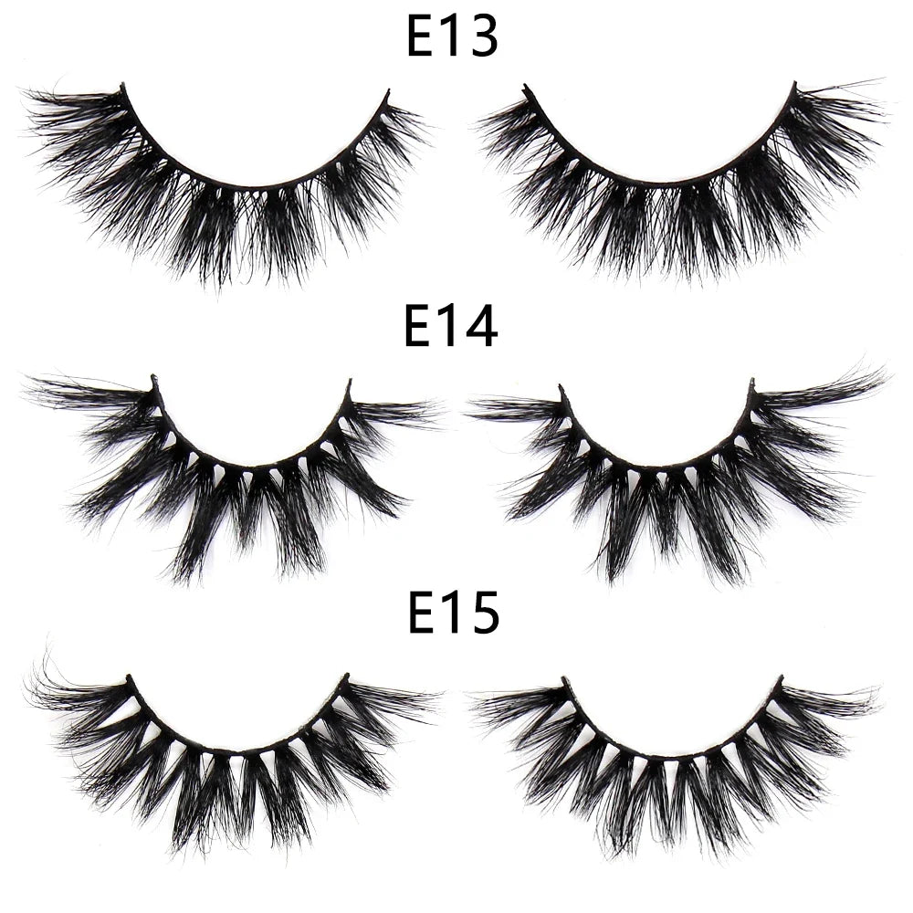 FOXESJI Makeup Eyelashes 3D Mink Eye Lashes Fluffy Soft Wispy Natural Lashes Extension Reusable Fake Lashes Mink False Eyelashes