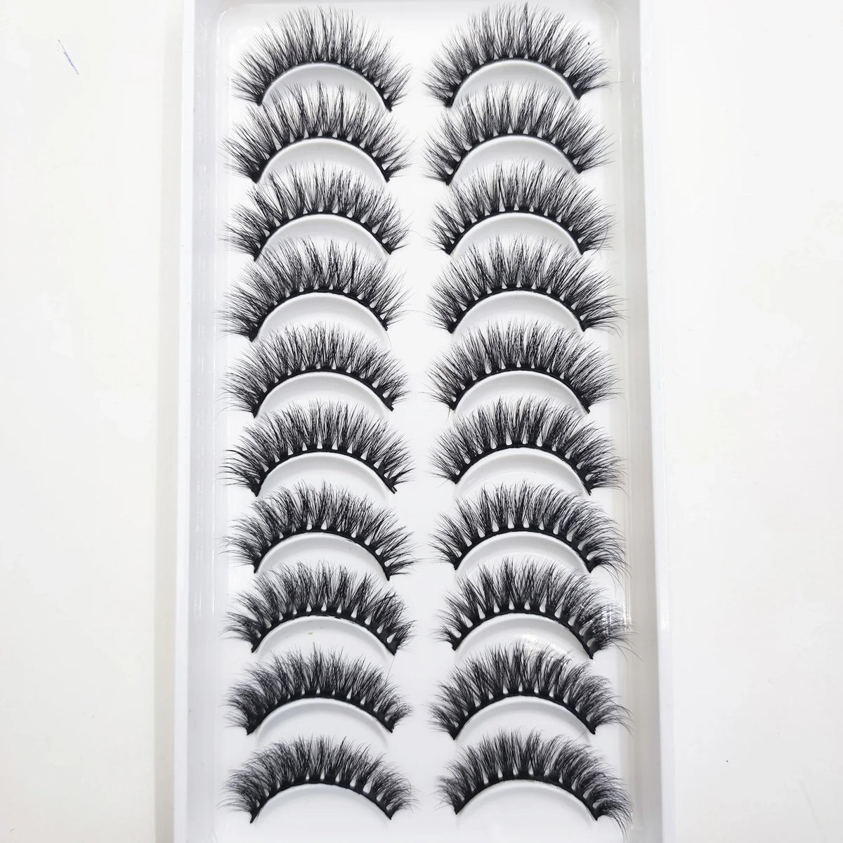 20 Style 10 Pairs Natural 3d Mink Lashes Soft False Eyelashes Cross Messy Dense Eye Lashes Extension Makeup Faux Cils Maquillaje