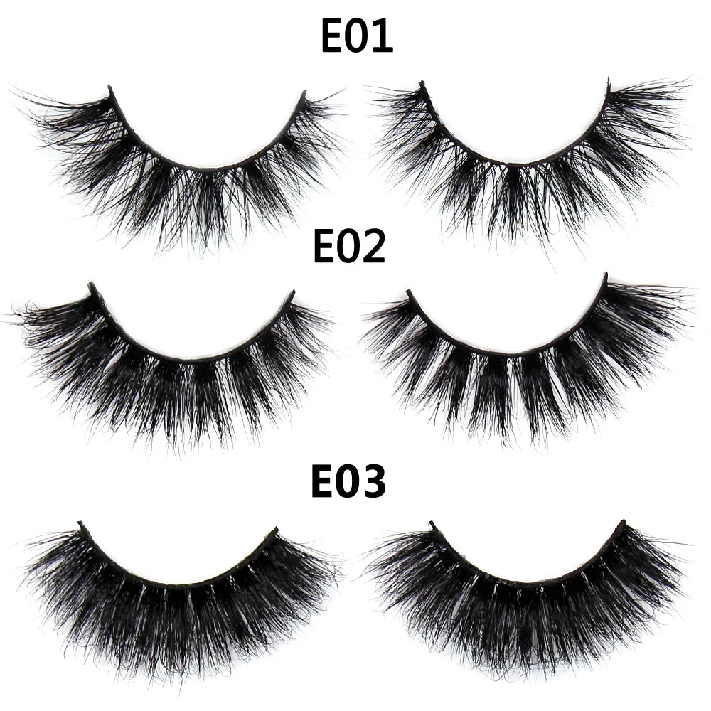 FOXESJI Makeup Eyelashes 3D Mink Eye Lashes Fluffy Soft Wispy Natural Lashes Extension Reusable Fake Lashes Mink False Eyelashes