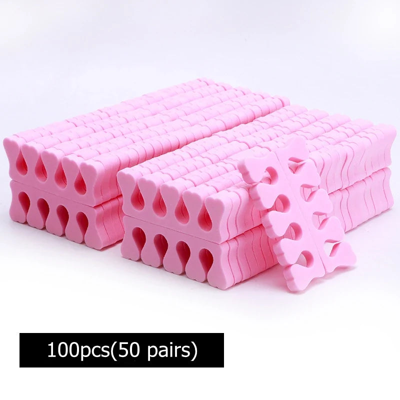 100/200/400pcs Nail Art Toes Separators Soft Sponge Fingers Foot Gel UV Polish Coating Painting Manicure Pedicure Tools Foam
