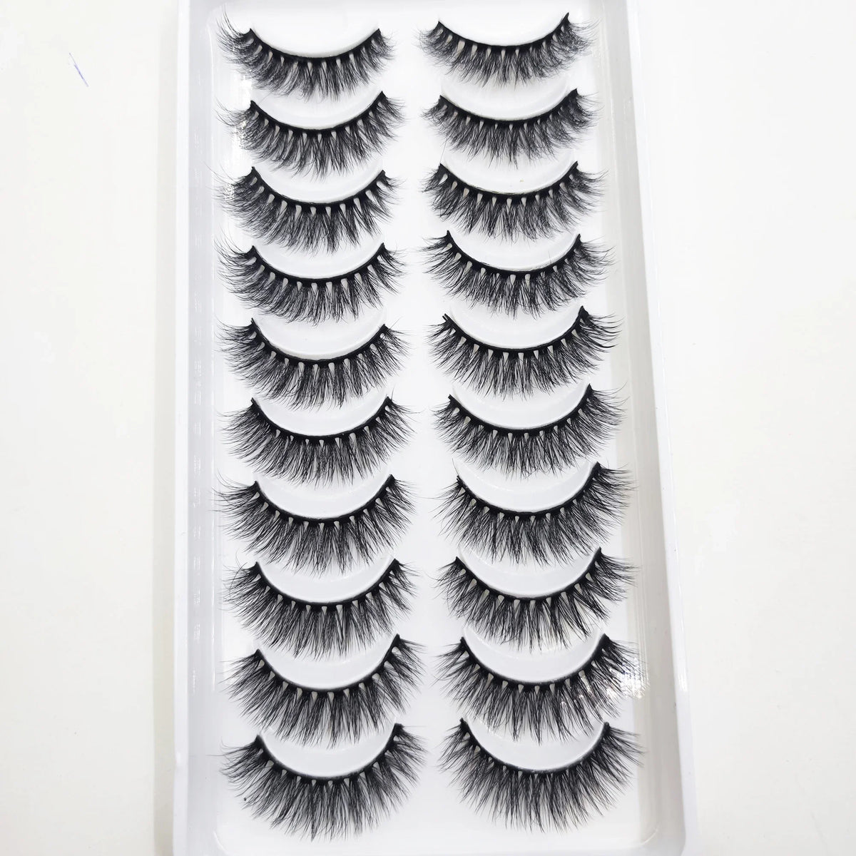 20 Style 10 Pairs Natural 3d Mink Lashes Soft False Eyelashes Cross Messy Dense Eye Lashes Extension Makeup Faux Cils Maquillaje