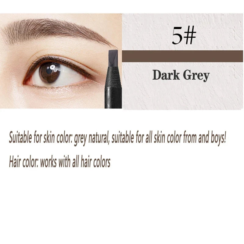 Brown Eyebrow Pencil Waterproof High Quality Professional Female Cheap Eyebrow Enhancer Chinese Cosmetics Haozhuang Brand Makeup