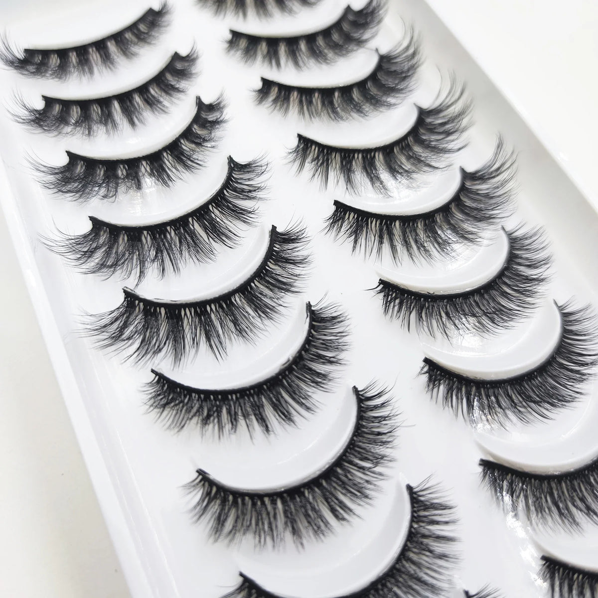 20 Style 10 Pairs Natural 3d Mink Lashes Soft False Eyelashes Cross Messy Dense Eye Lashes Extension Makeup Faux Cils Maquillaje