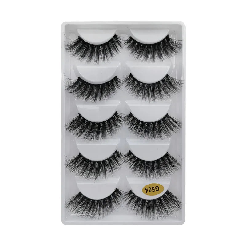 3/5 Pairs 3D Faux Mink Hair Soft Eyelashes Natural Thick Long False Eyelashes Dramatic Fake Lashes Handmade Eyelashes Faux Cils