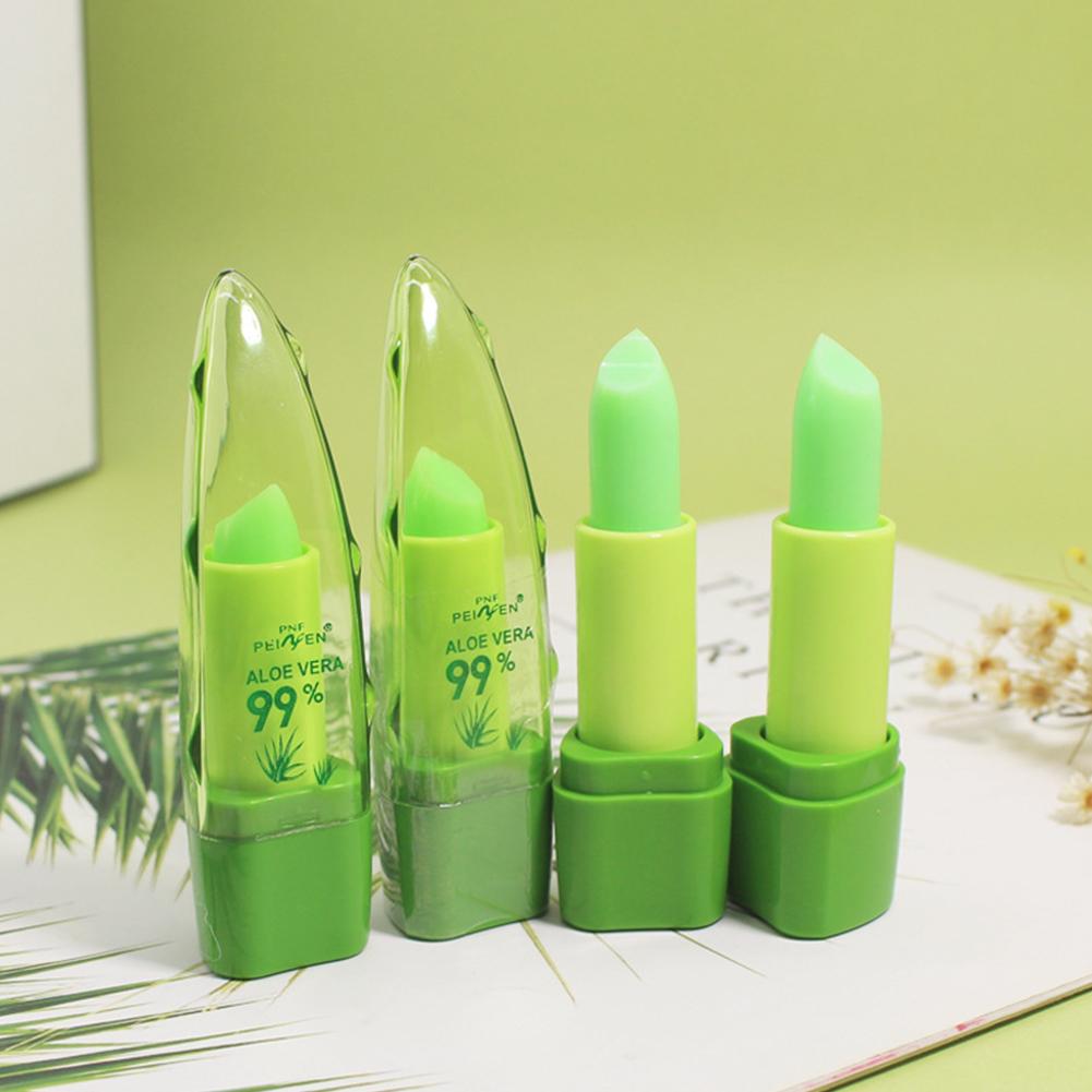 Aloe Vera Discolored Lip Balm/Lip Tint Magic Color Changing Lipstick Moisturizing Lasting Nourishing Lip Gloss Lip Makeup Care