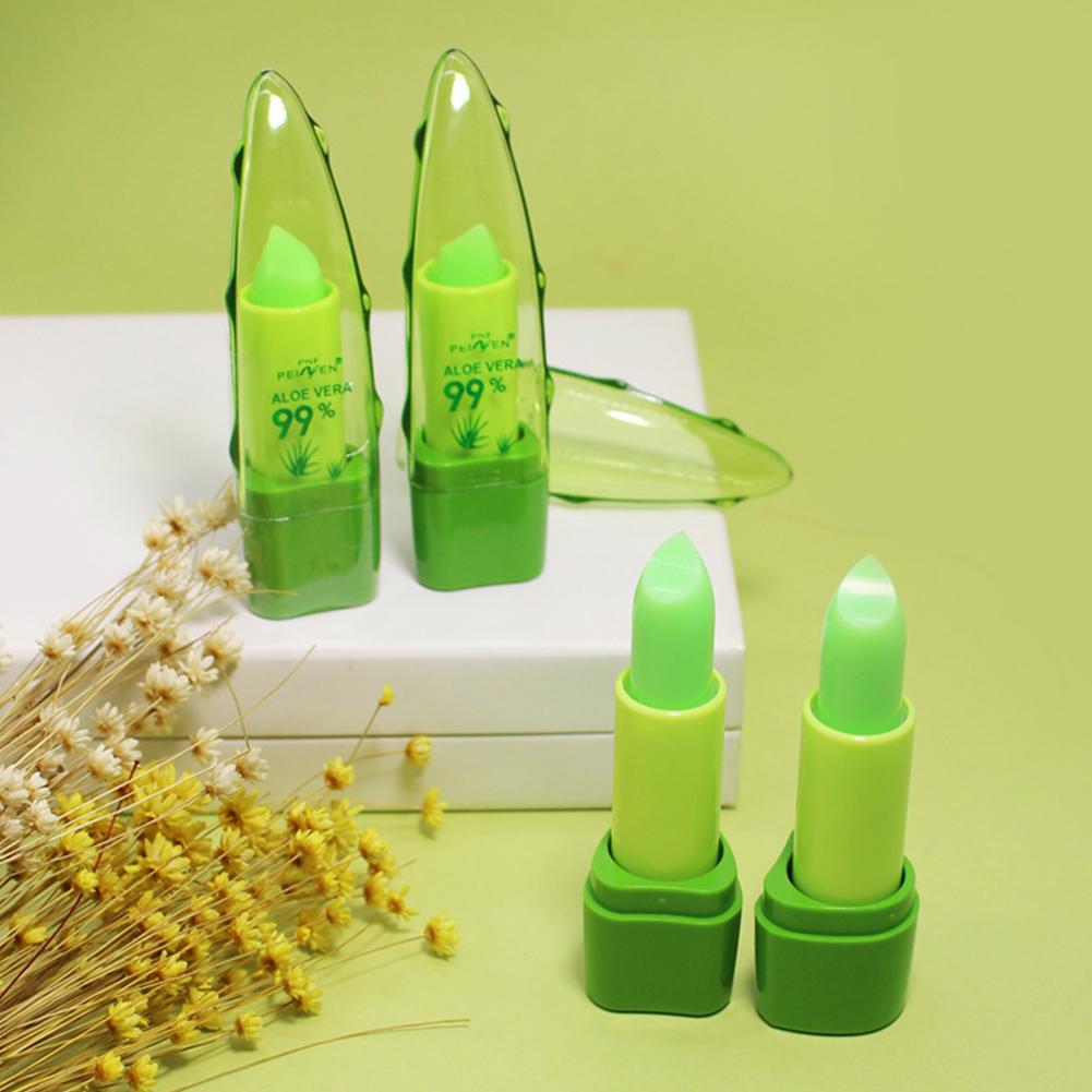 Aloe Vera Discolored Lip Balm/Lip Tint Magic Color Changing Lipstick Moisturizing Lasting Nourishing Lip Gloss Lip Makeup Care