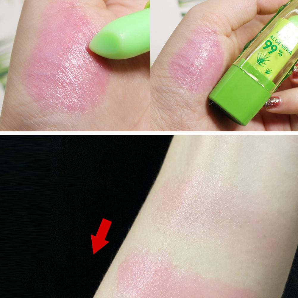 Aloe Vera Discolored Lip Balm/Lip Tint Magic Color Changing Lipstick Moisturizing Lasting Nourishing Lip Gloss Lip Makeup Care