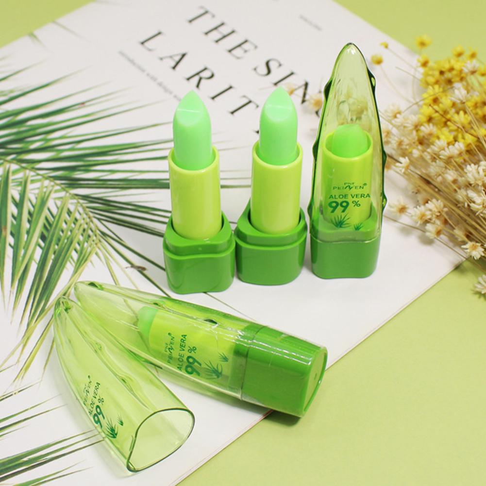 Aloe Vera Discolored Lip Balm/Lip Tint Magic Color Changing Lipstick Moisturizing Lasting Nourishing Lip Gloss Lip Makeup Care