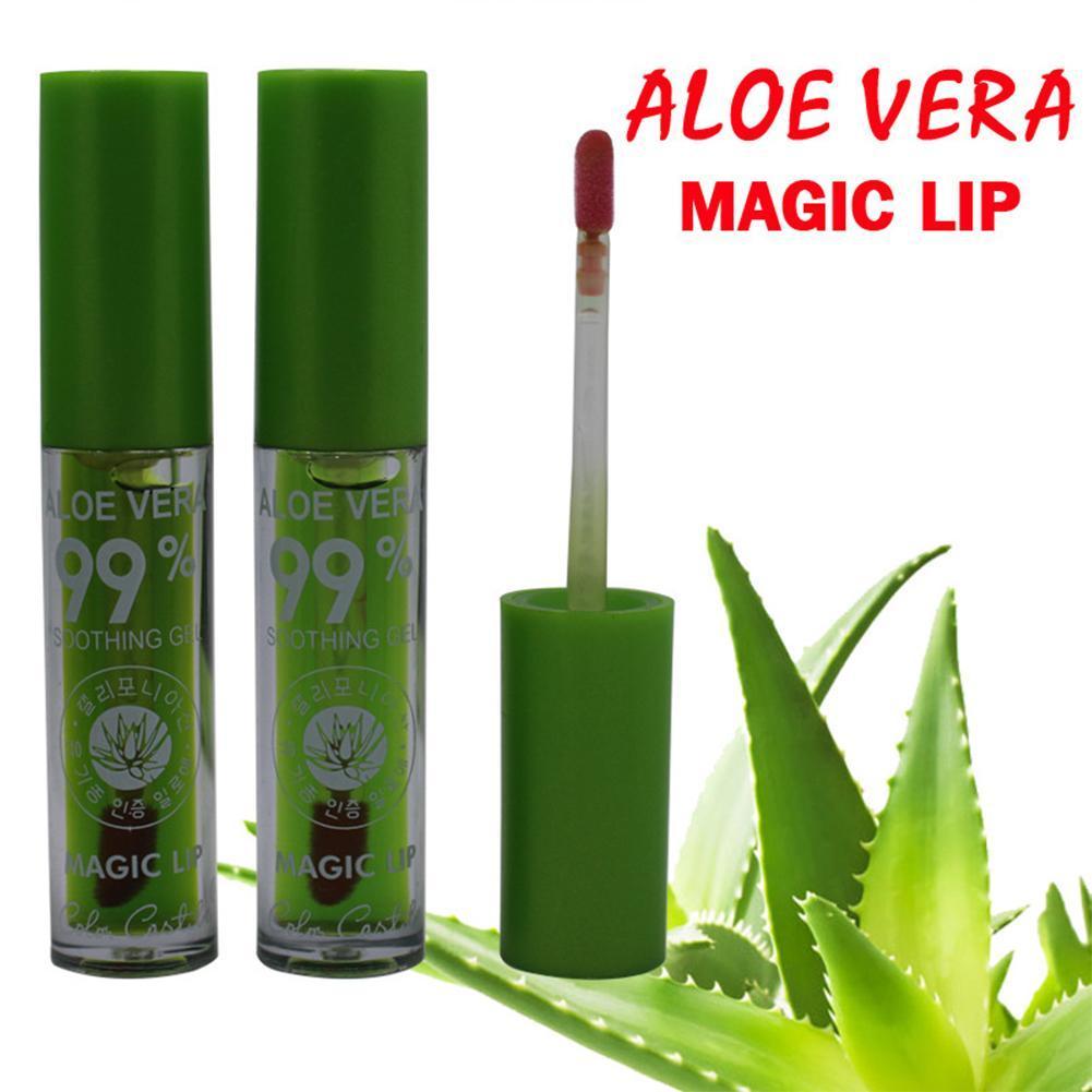 Aloe Vera Discolored Lip Balm/Lip Tint Magic Color Changing Lipstick Moisturizing Lasting Nourishing Lip Gloss Lip Makeup Care
