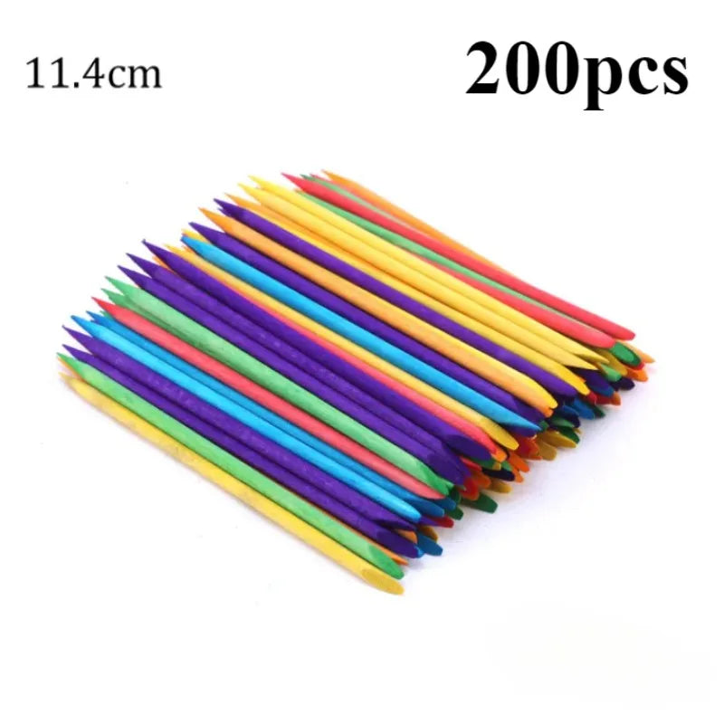 50/100/200/300pc/Set for Nail Different Sizes Orange Wood Sticks Cuticle Pusher Cuticle Remove Tool Manicure Pedicure Care Nails