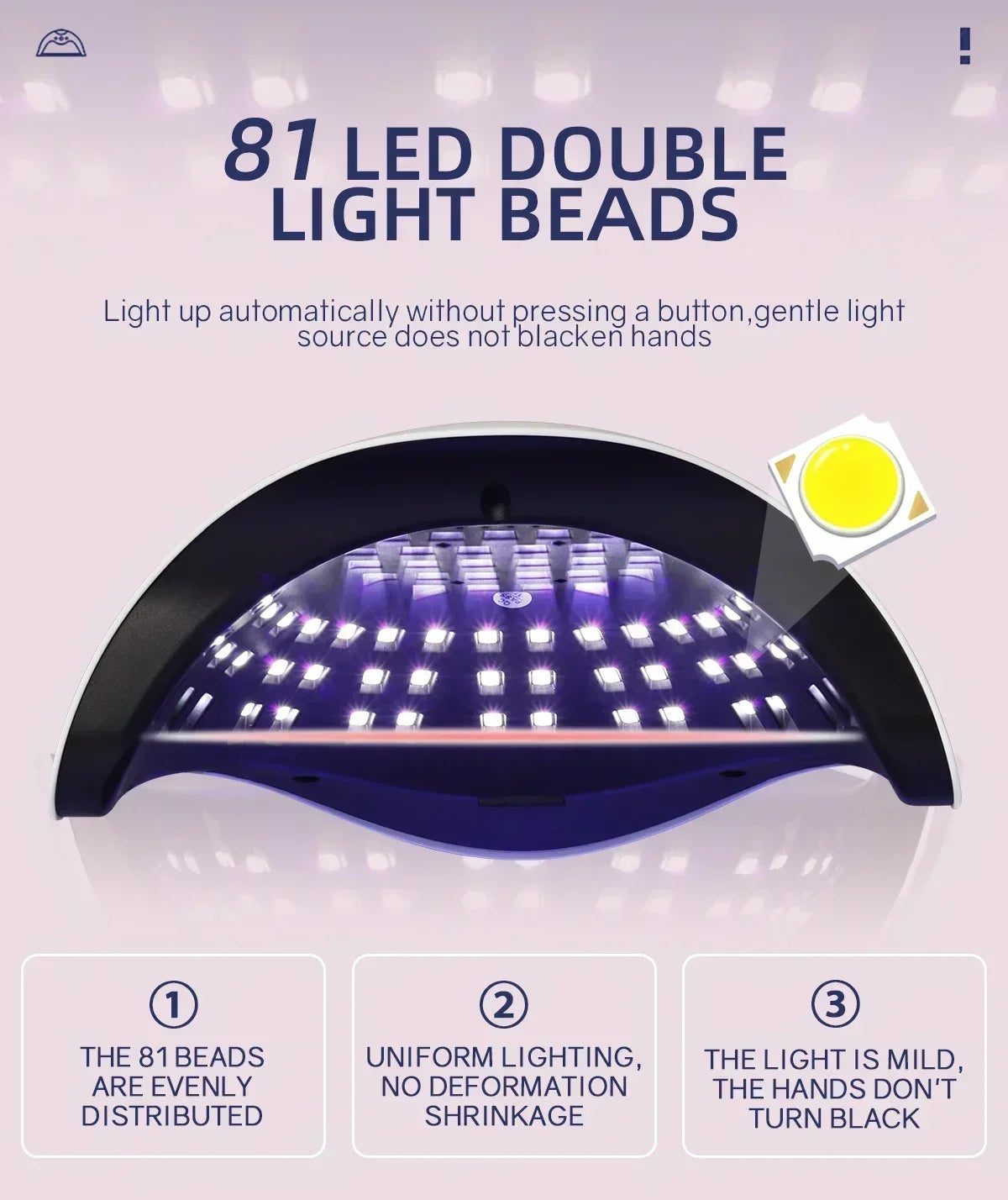 Auto‑sensor UV LED Manicure Lamp,380W Timed Nail Dryer for Home‑salon Gel‑polish Quick Curing Work