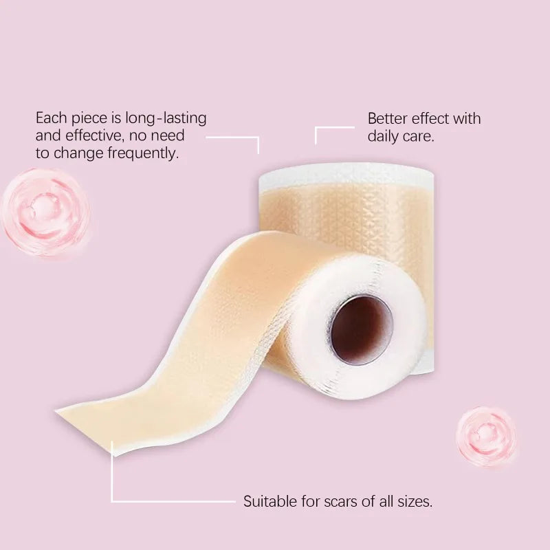 Collagen Scar Tape for Face, Silicone Wrinkle Patches, Invisible Gel Sheets for Fine Lines, Scar Concealer for Smooth Skin