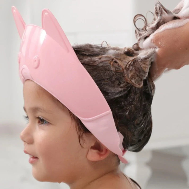 Baby Shampoo Cap Adjustable Childrens Shower Hat Waterproof Kids Bath Visor Cute Infant Wash Hair Shield Cap for Eye Protection