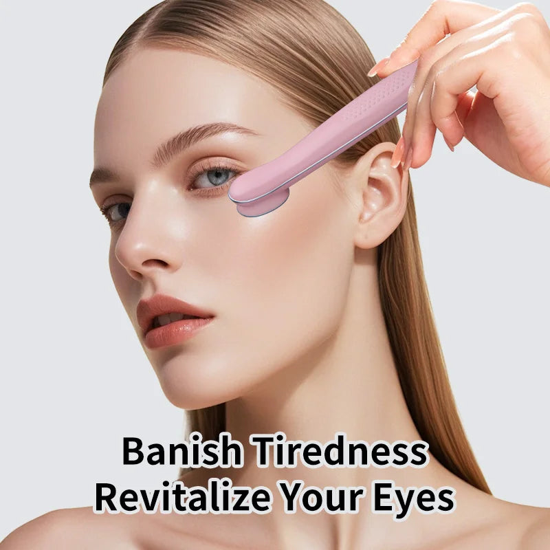 Eye Massager Wand for Dark Circles & Puffiness-Facial Beauty Device with Hot Compress and Vibration for Skin Care and Relaxation