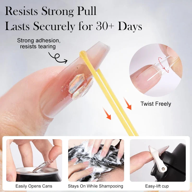 BORN PRETTY Solid Nail Glue Gel for False Nail Tips Extension3D Shaping Sculpting Carving Flower Glue for Press On Nails