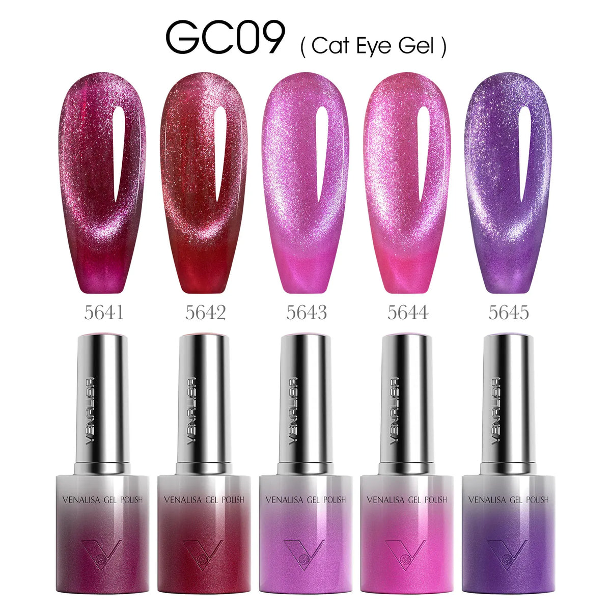 1/5pcsVenalisa Hema/TPO Free Cat Eye Gel Magnet Ultra Flash Nail Gel Polish Diamond Sparkle Soak Off UV LED Varnish Nail Gel