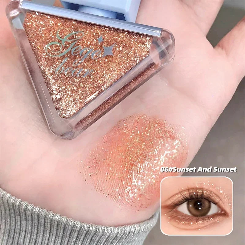 Gege Bear Glazed Eyeshadow Liquid Pearlescent Glitter Brightens Highlight Silkworm Liquid Eyeshadow
