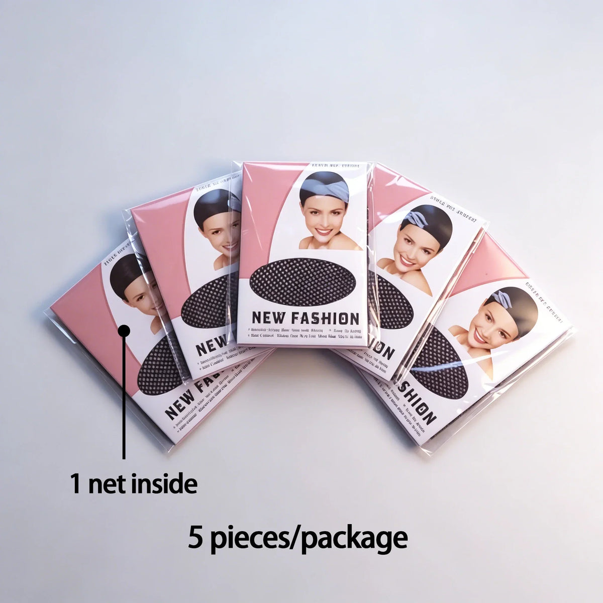 5 PiecesPackage High Quality Stretchable Elastic Hair Nets Open Ends Mesh Net Wig Caps for Hair Styling