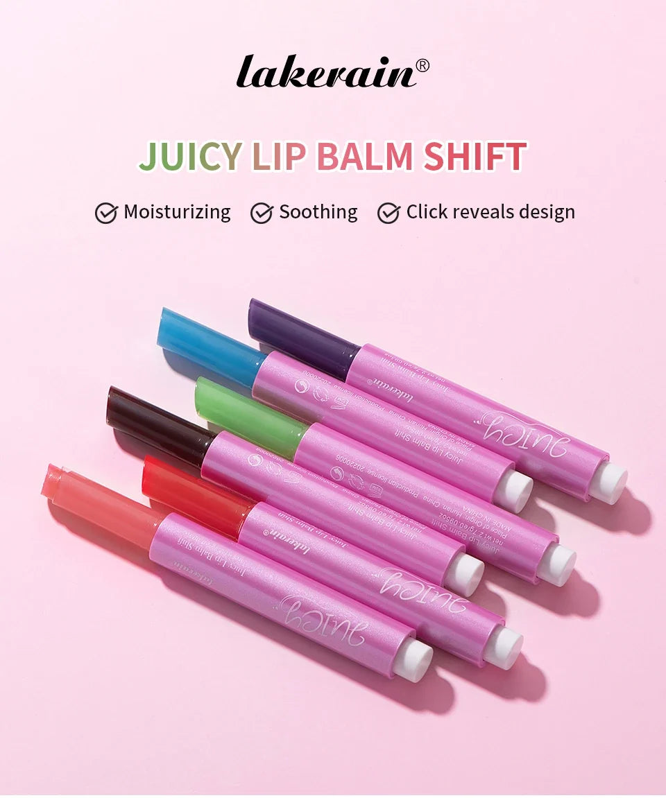 Color Change Juicy Lip Balm Shift Ph Color Changing Lip Balm Long Lasting Moisturizing Lipstick all change to pink lips makeup