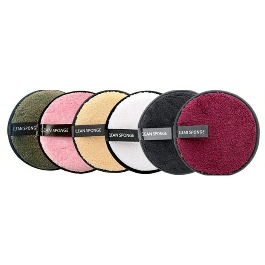 5pcs Soft Skin Makeup Remover Cleansing Polyester Tools For Men And Women