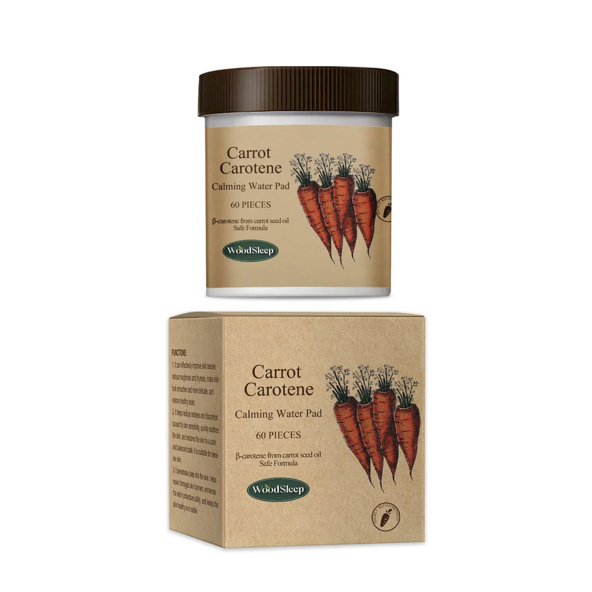 Carotenoid Calming Pads Repairing Damage Hydrating Smoothing Nourishing Firming Brighten Antioxidant Moisturizing Facial Mask