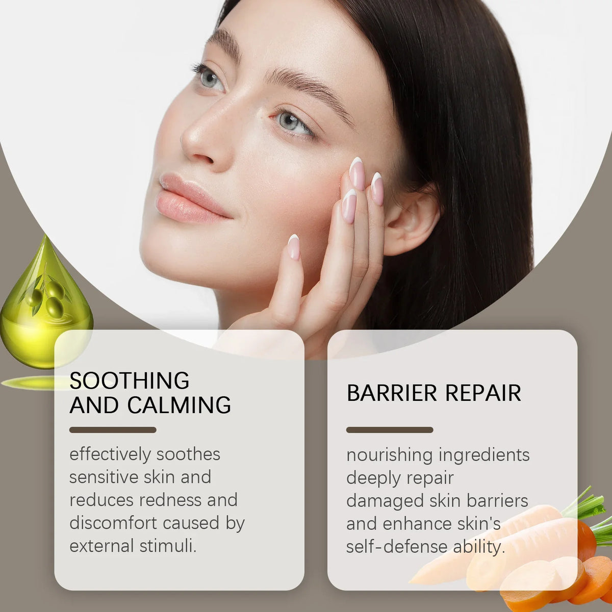 Carotenoid Calming Pads Repairing Damage Hydrating Smoothing Nourishing Firming Brighten Antioxidant Moisturizing Facial Mask