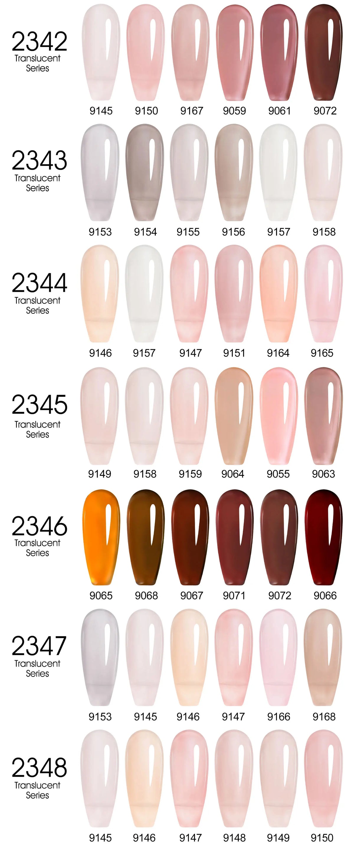 6pcs/kit CANNI Gel Nail Polish TPO FREE Nails Semi Transparent Jelly Pink Collection Soak Off UV LED Gel Diamond Top Coat Set