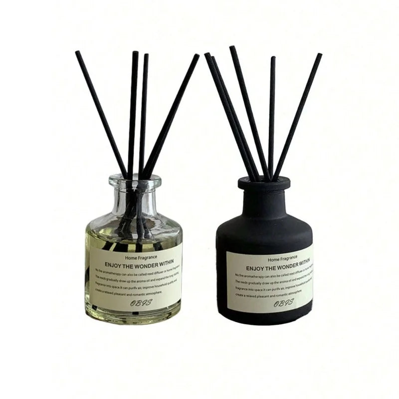 50ml Flameless Home Fragrance Room Flameless Freesia Jasmine Fragrance Oil with Reed Diffuser Stick Home Room Air Freshener Deco