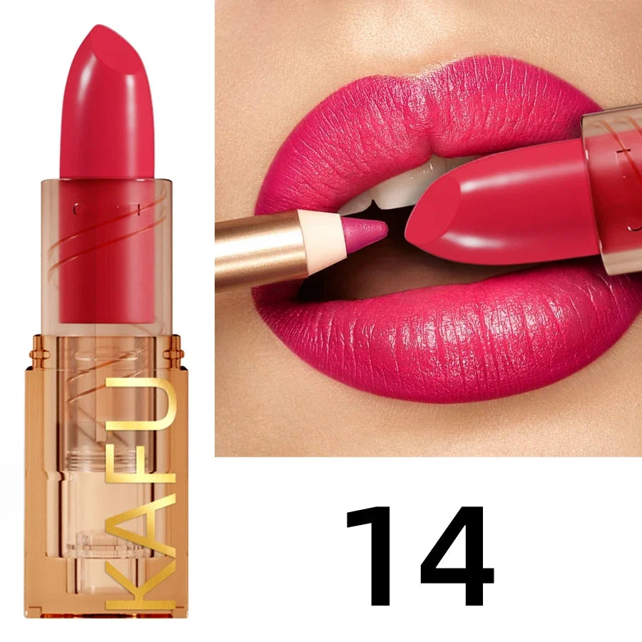 14-Color Matte Lipstick, Non-Fading, Long-Lasting Velvet Finish, Smooth Matte Lip Makeup Lip Tint Cosmetic for Women Gift Lipglo