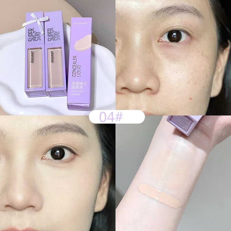 Color Correction Liquid Concealer White Foundation Makeup Base Face Brighten Cover Up Dark Circles Waterproof Concealer Stick