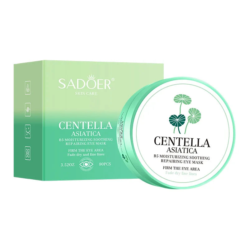 80pcs SADOER Centella Crystal Collagen Eye Mask Anti Wrinkles Anti Dark Circles Remove Eyes Bag Moisturizing Eye Patches