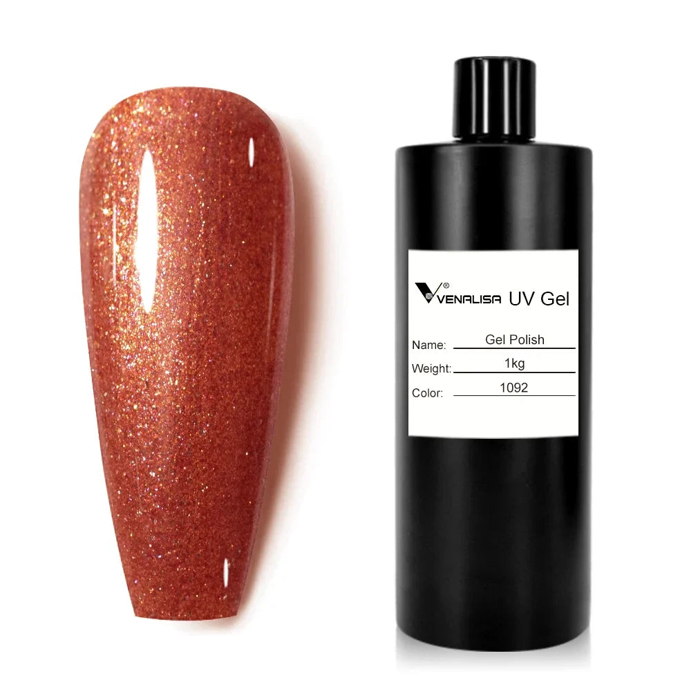 #1004 Nude PinkJelly 1kg Big Volume VENALISA Wholesale Super Quality Soak Off UVLED Semi Permanent Pastel Varnish Nail Salon Use