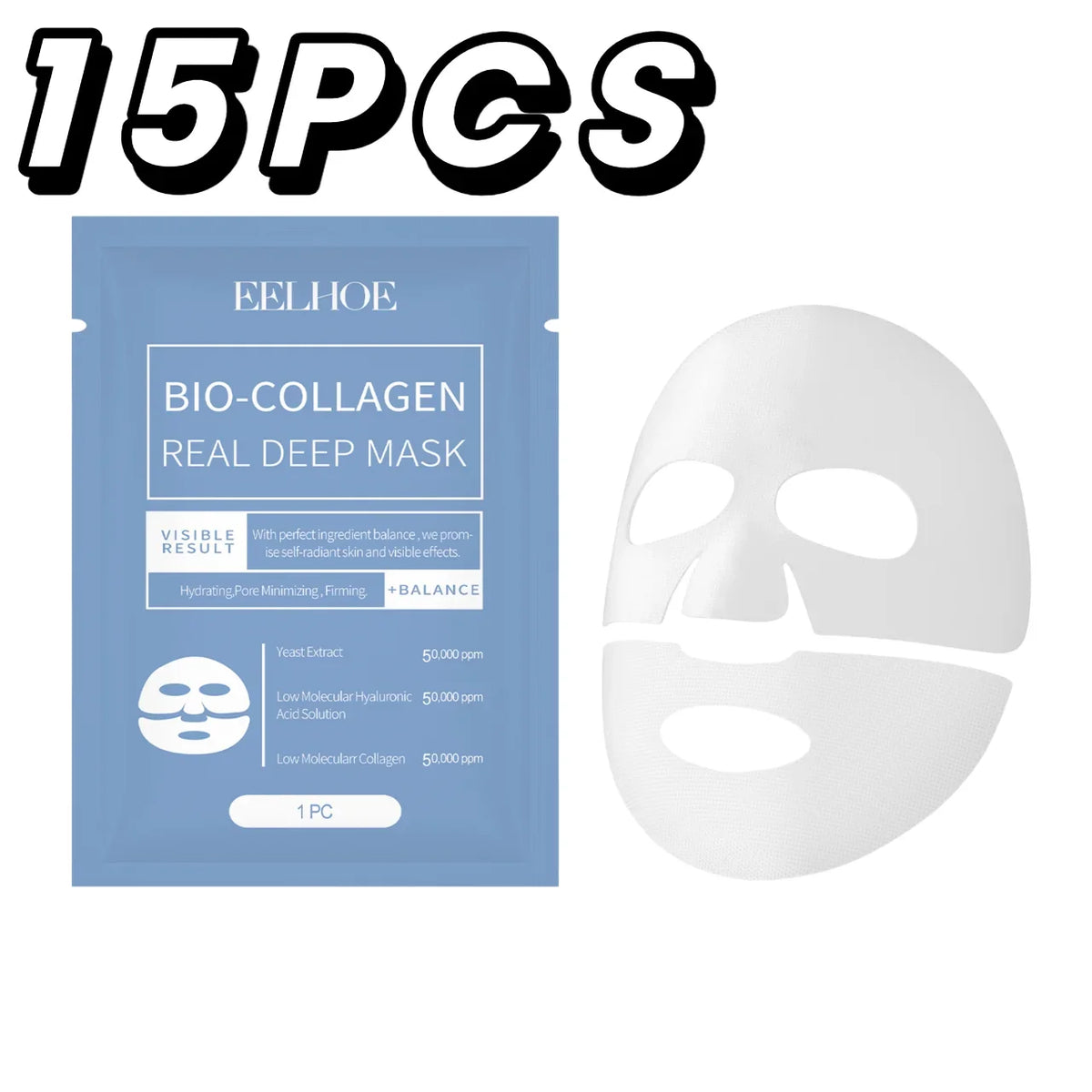 Bio Collagen Face Mask Lift Firm Skin Anti Aging Fade Face Fine Line Repair Barrier Shrink Pores Hydrating Brightening Face Skin