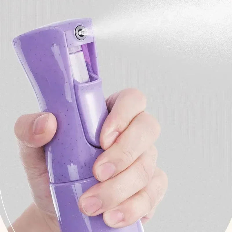 200ML Wheat Straw Continuous Spray Bottles Hairdressing Pressure Sprinkling Bottle Barber Salon Hairdressing Styling Tools