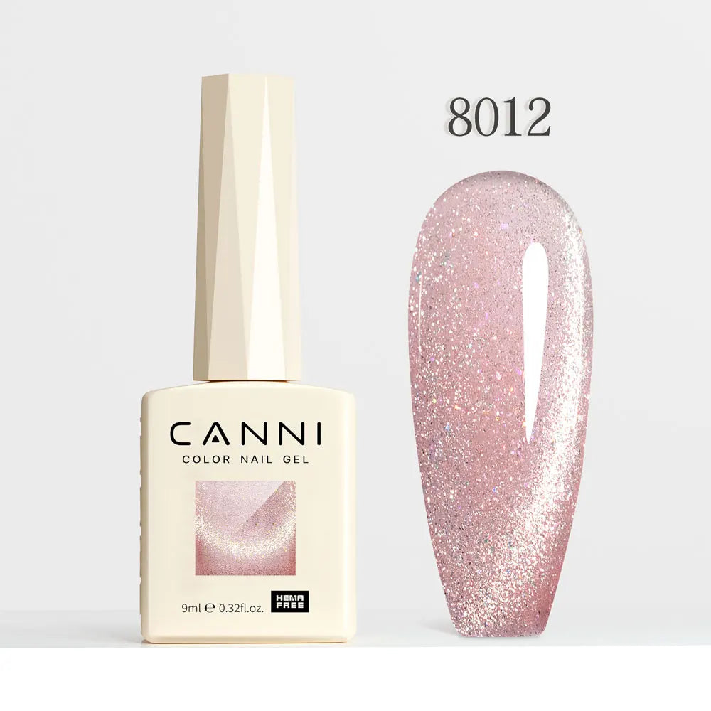 CANNI TPO/HEMA FREE Cat Eye Gel Nail Polish 9ml 48 Colors High Gloss UV-Removable Nail Art for Salon & DIY Manicure