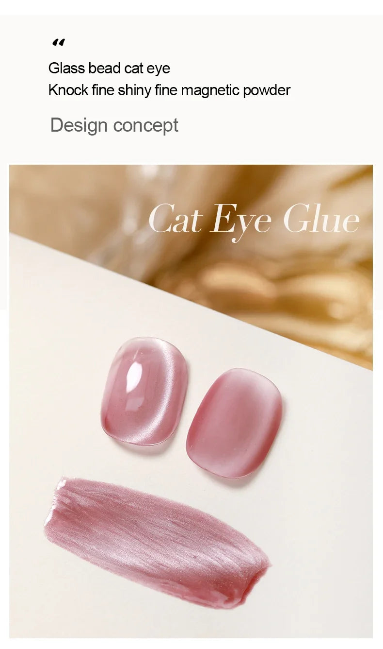AS 15ml Mint Green Color Cat Magnetic Gel Nail Polish Sparkle Glitter Gel Varnish Semi Permanent for Summer Manicure DIY Gift