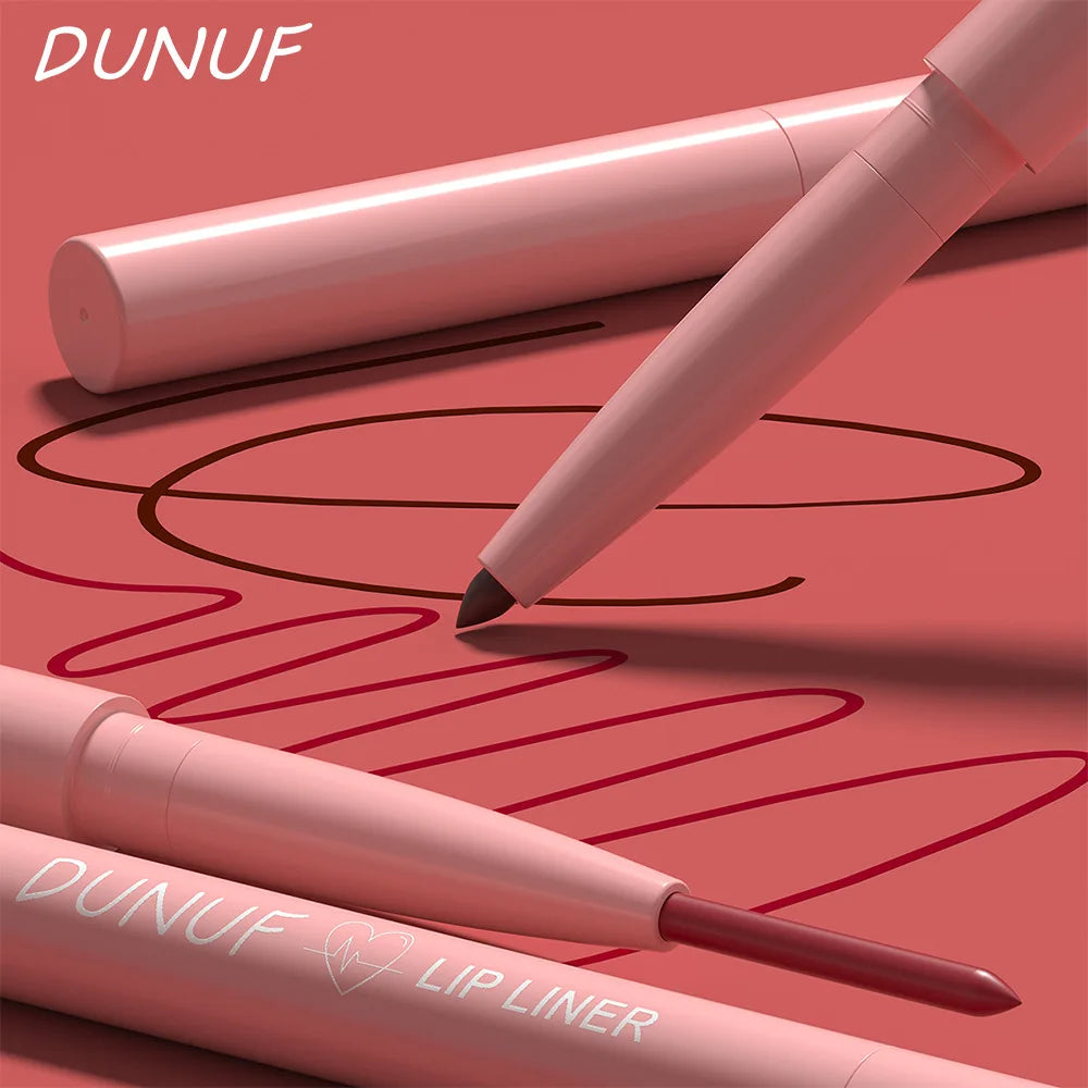 DUNUF 12 Color Matte Lip Liner Pencil Set Waterproof Smudge Proof Long Lasting Vegan Cruelty Free Lipstick Makeup Kit