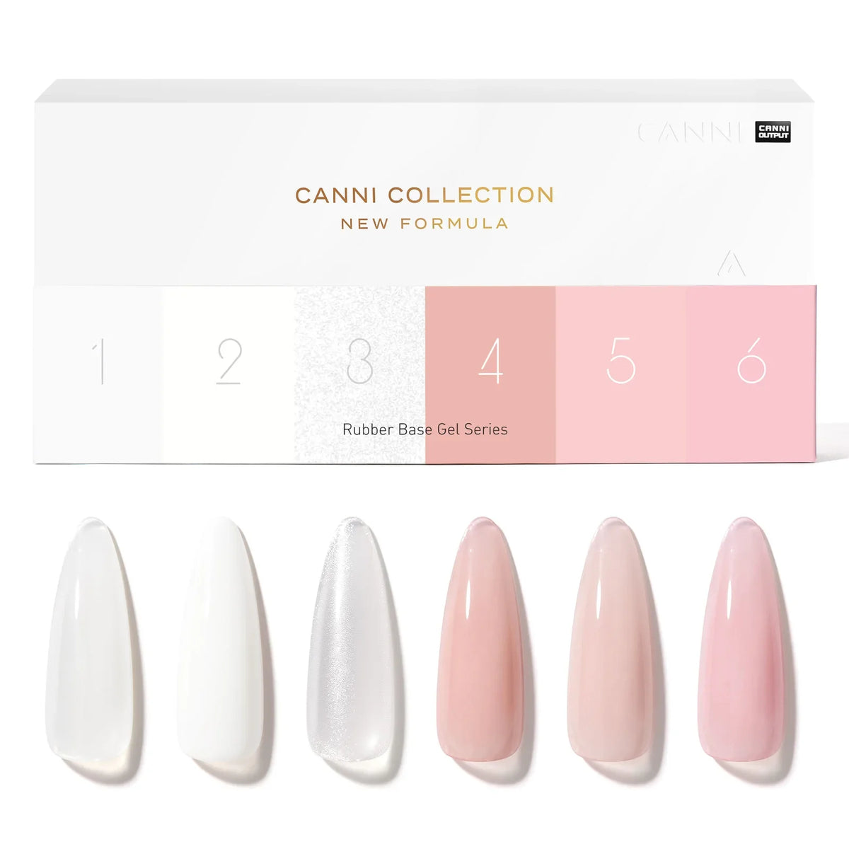 9ml*6pcs CANNI Nail Gel Polish Set TPO FREE Jelly Nude Pink Rubber Base Reinforce UV Construction Gel Soak off UV LED Gel Kit