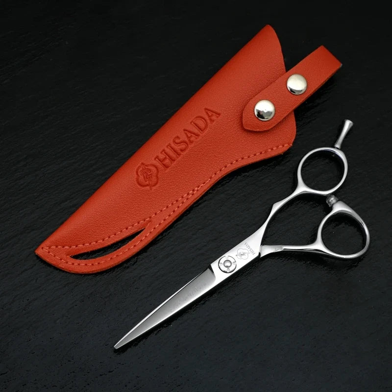 HISADA Hairdressing Scissors Professional Barber Scissors 6.0 Inch Scissors VG10 Material Professional Barber Scissors