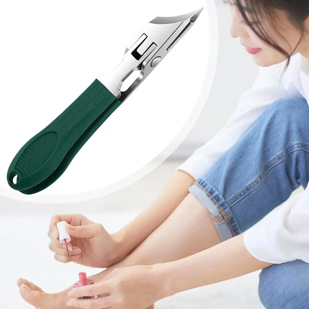 Curved Nail Clipper Stainless Steel Fingernail & Toenail Clipper Cutters Anti-Splash Cuticle Remover Fingernail Clipper Cutters