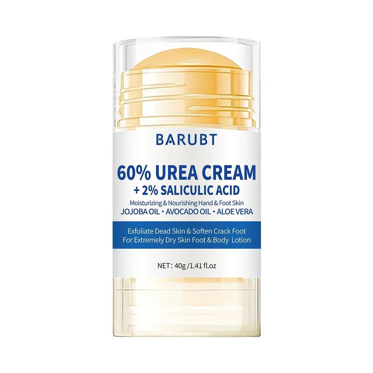 60% Urea Foot Cream Stick - Intensive Moisturizing Exfoliating, Cracked Heel Repair & Deep Hydration for Dry Rough Feet, Long-La