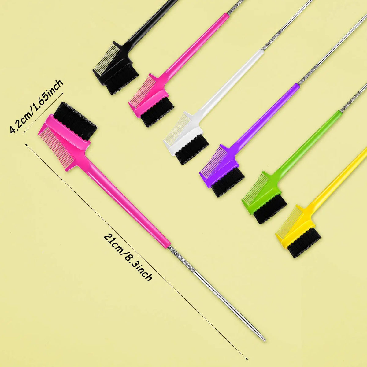 50pcs Hair Eyebrow Grooming Tool Double Sided Eyebrow Brush Comb Edge Control Brush Comb Hair Gel Smooth Styling Tool for women