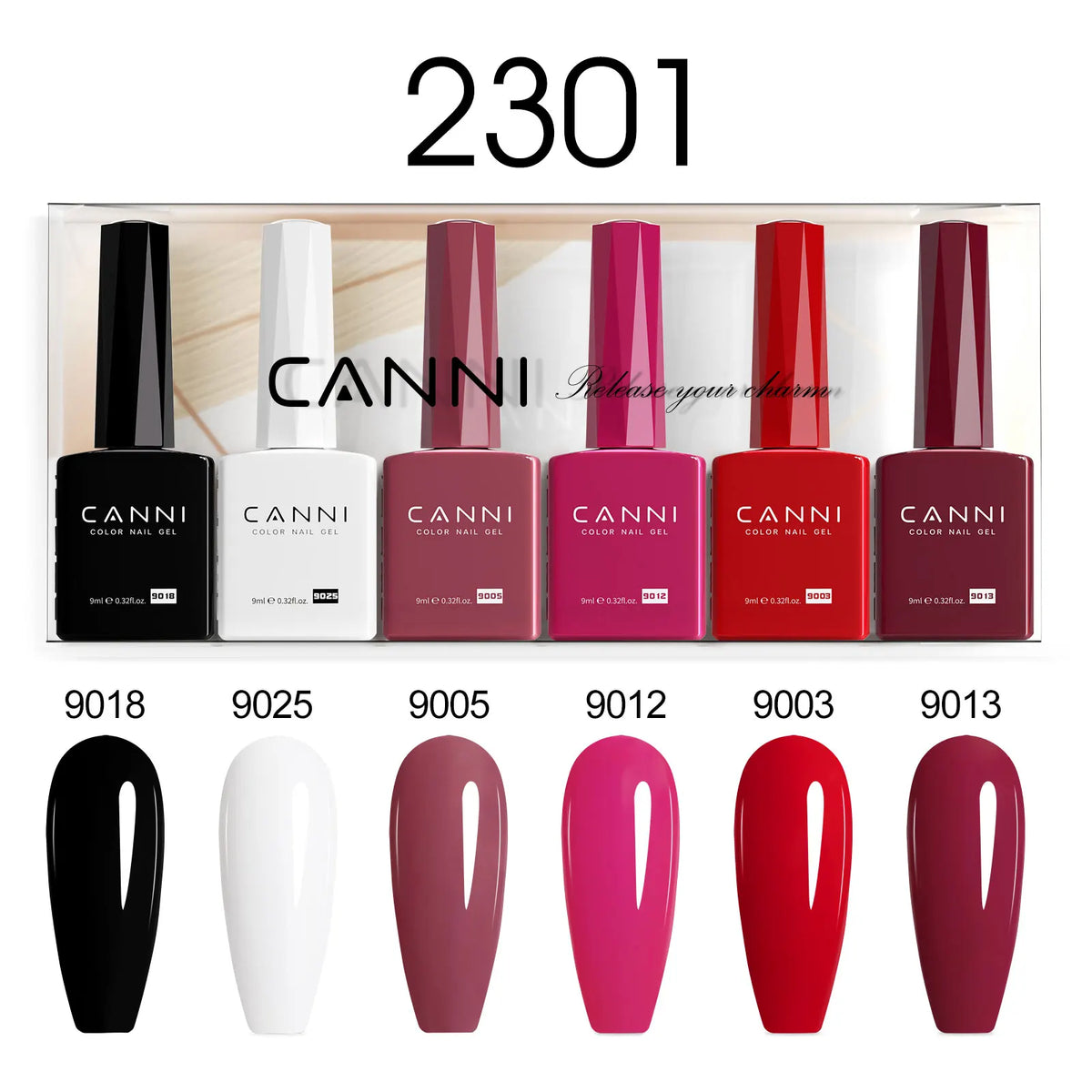9ml*6pcs CANNI Nail Gel Polish Set TPO FREE Jelly Nude Pink Rubber Base Reinforce UV Construction Gel Soak off UV LED Gel Kit