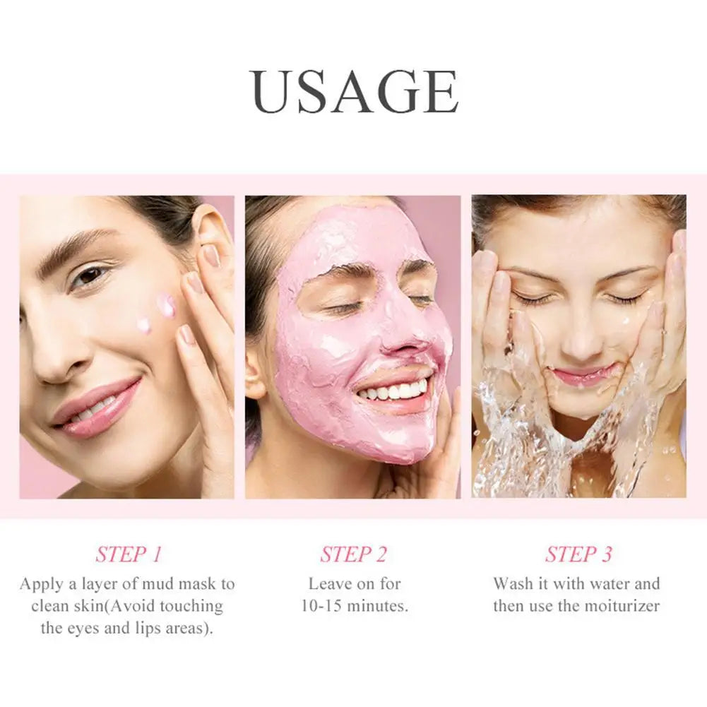 Japan Sakura Mud Face Mask Deep Cleansing Remove Blackheads Oil-Control Clay Mask Moisturizing Deep Cleansing Facial Skin Care