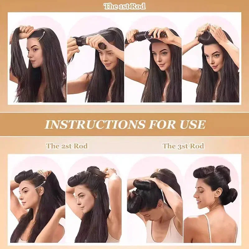 Heatless Hair Curlers Satin Curling Rod Headband No Heat Silk Curls Lazy Hair Rollers Soft Hair Curler to Sleep In Styling Tools