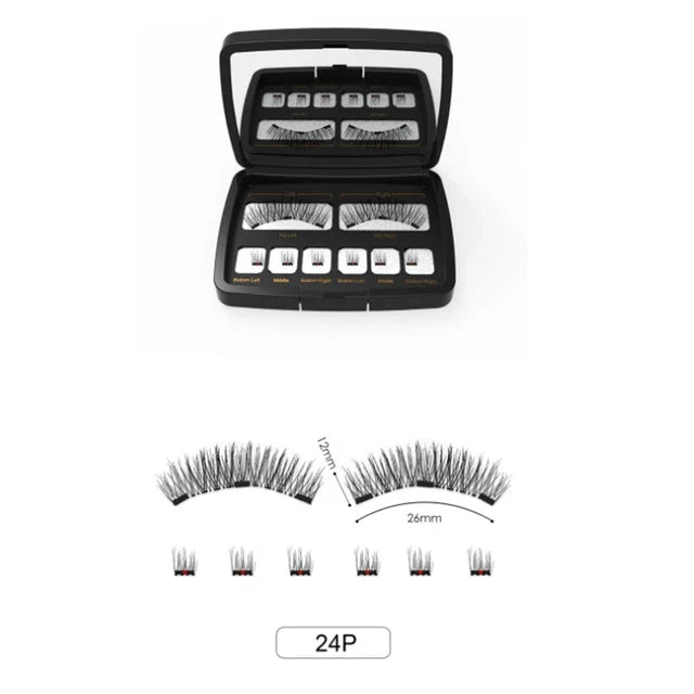 3D 3 Magnetic Eyelashes Natural Soft Reusable Easy To Wear Eyelash Extension Beauty Makeup Tool fake mink false eyelashes