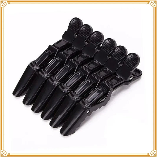 6-12Pcs Hairdressing Alligator Clip Salon Perm Hair Dye Plastic Hairpin Wig Clip Haircut Partition Styling Clip Supplies